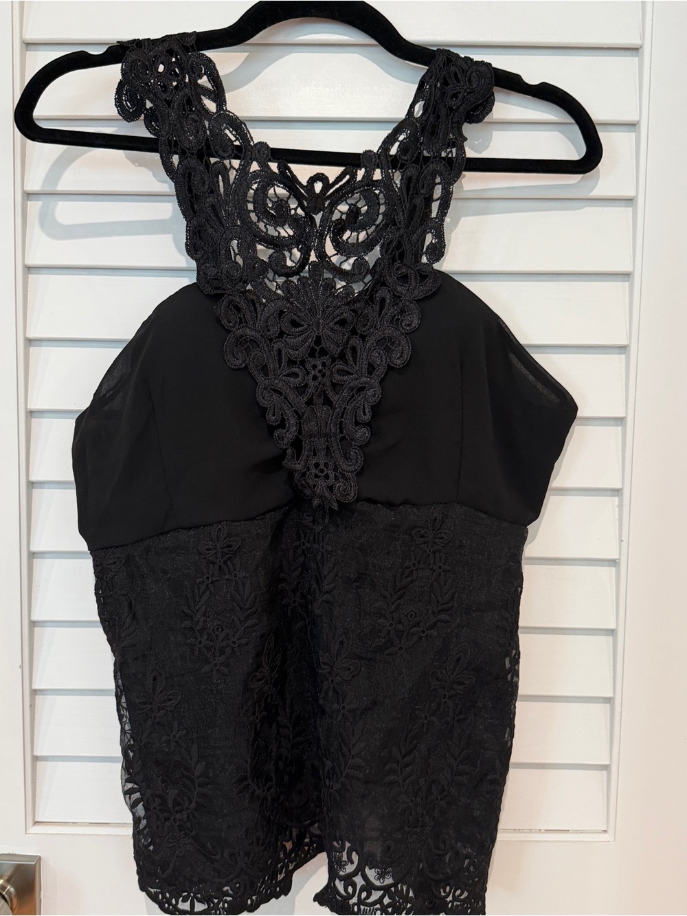 Y2K Black Lace Top Sz L Goth Witchy Whimsygoth Tank Shirt Vampy Babydoll
